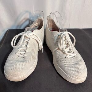 FITFLOP Sz 9.5 Knit Lace-Up Sneakers With Comfort Insoles and Outter Sole